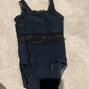 Lucky Leo Black Lace Leotard Size Small Adult